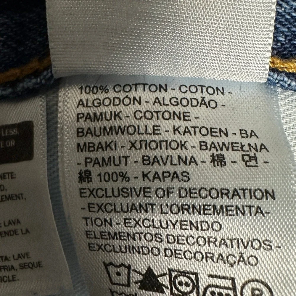 Levis 505 Jeans Mens 36X34 Blue Regular Straight Casual Denim Classic 5-Pocket